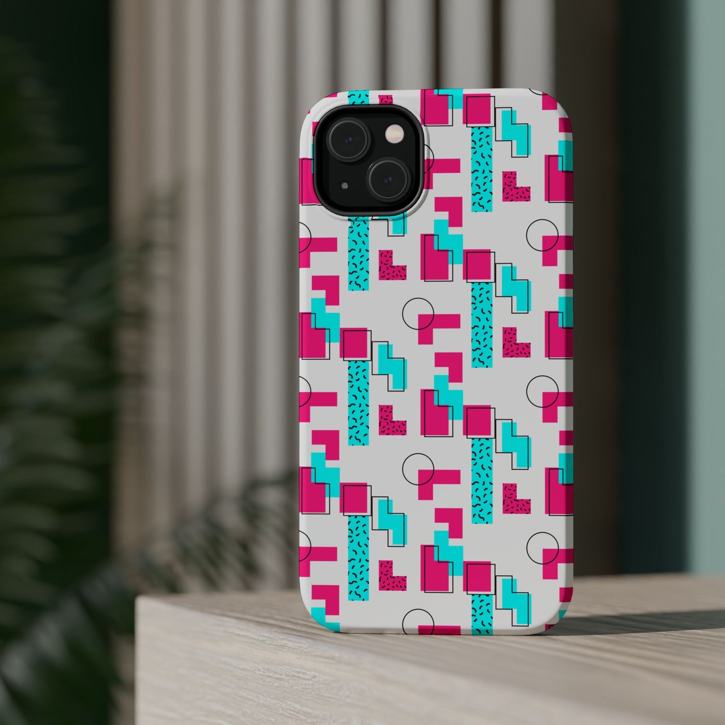 Retro Geometric Vibes - Magnetic Phone Case