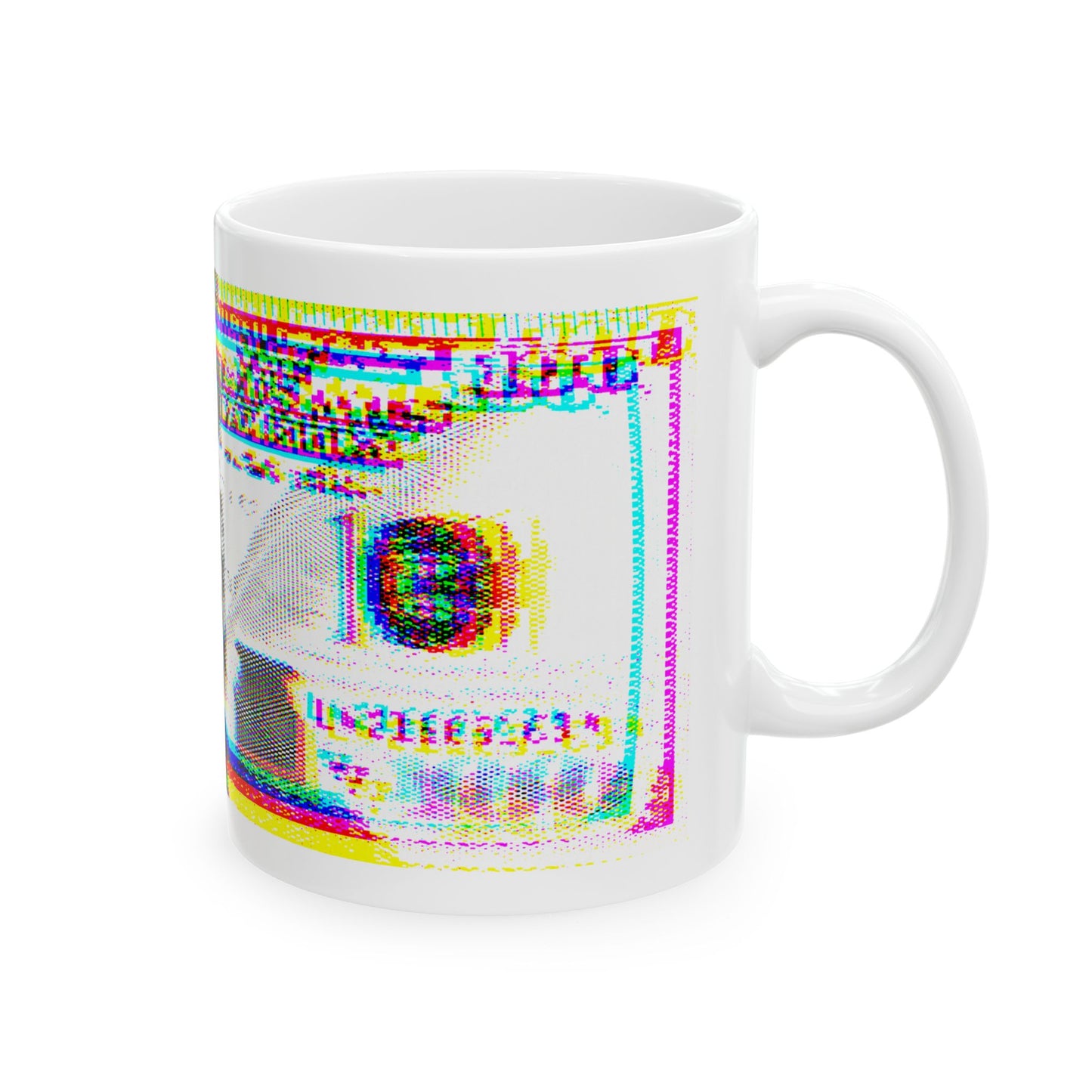100 Dollars Bill - Neon Color Explosion - Mug