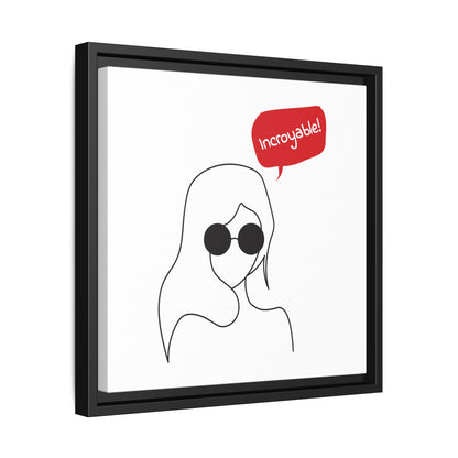 Incroyable Chic Girl - Framed Canvas