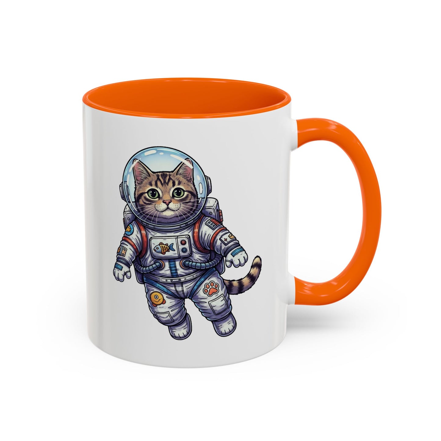 Astronaut Cat - Color Accent Mug
