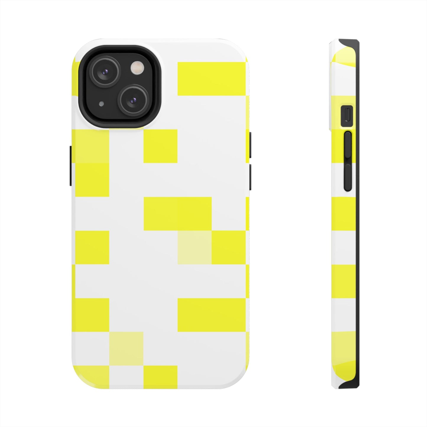 Yellow Pixel Grid -  Phone Case