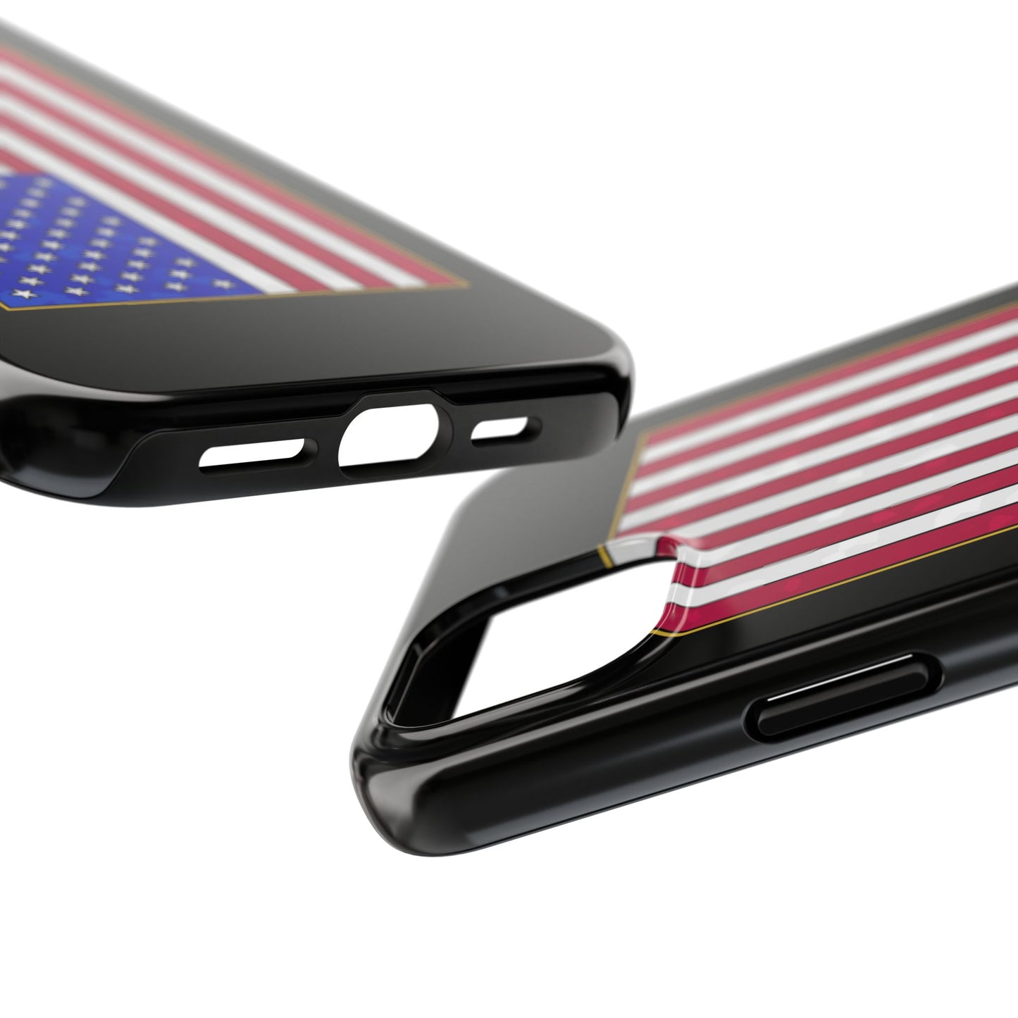 New Glory American Flag (Gold Edge Edition) - Phone Case
