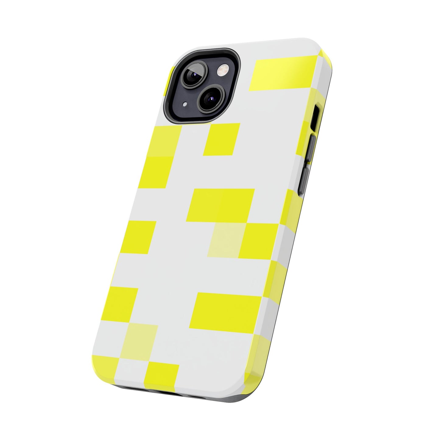 Yellow Pixel Grid -  Phone Case