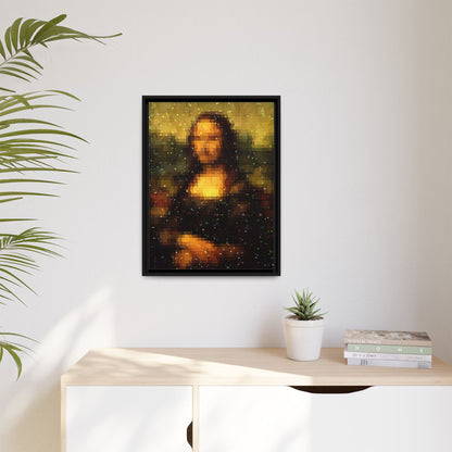 Pixel Muse — Silent Smile - Framed Canvas
