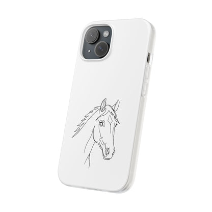 Horse Portrait Sketch - Flexi Phone Case