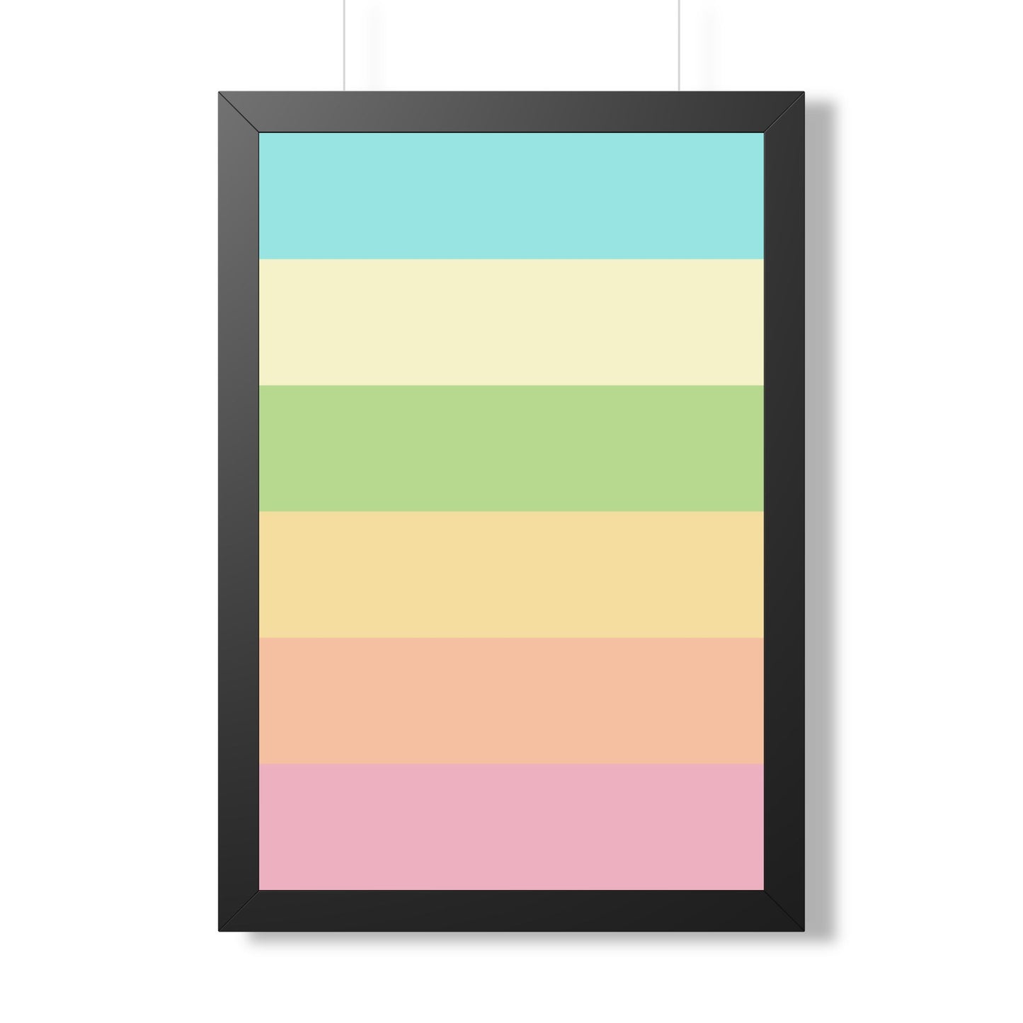 Pastel Stripes - Framed Poster