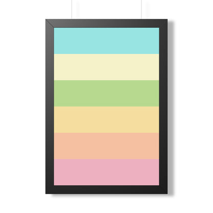 Pastel Stripes - Framed Poster