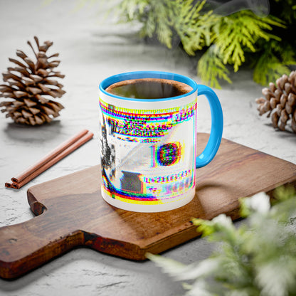 100 Dollars Bill - Neon Color Explosion - Color Accent Mug