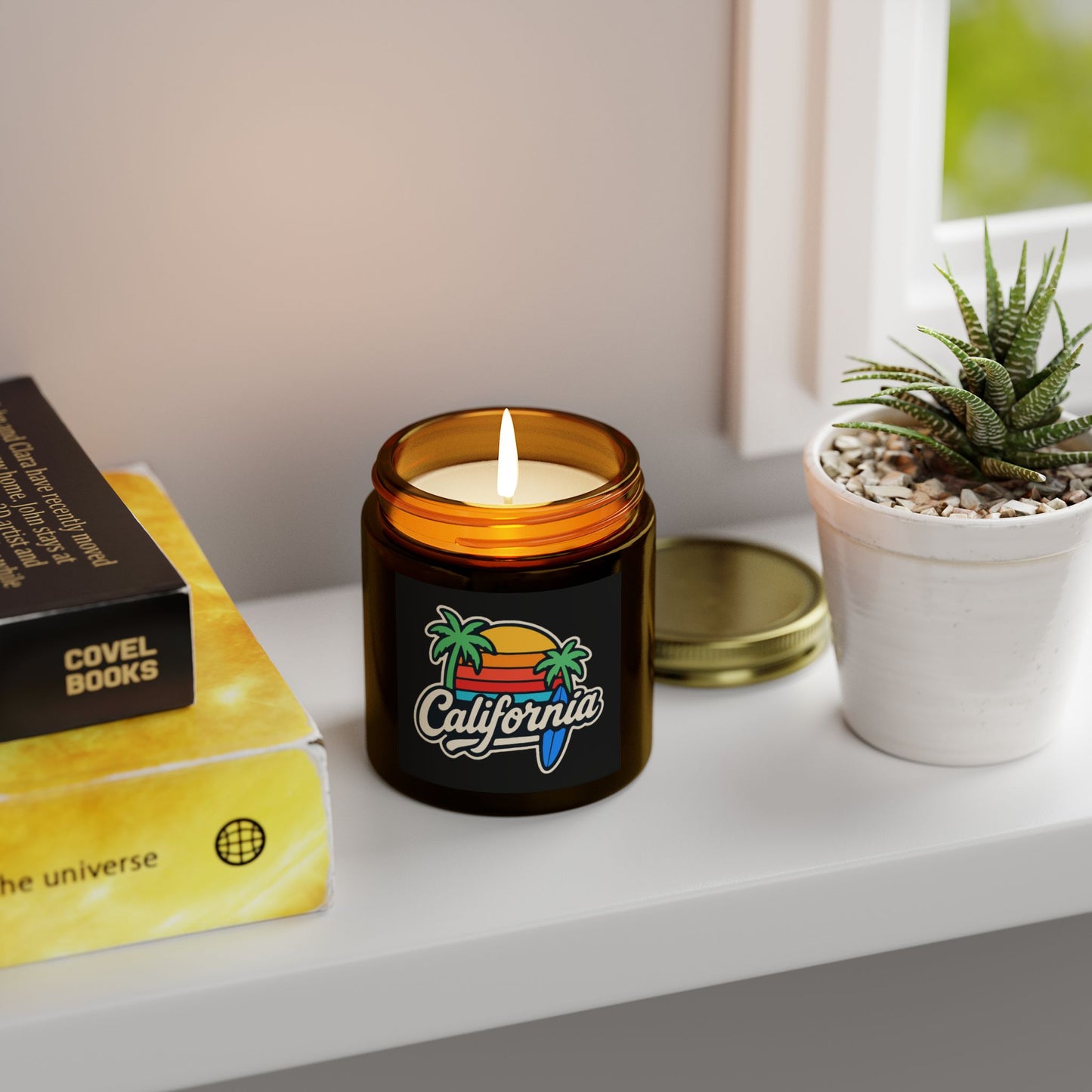 California Scented Candle, Tropical Home Decor, Relaxation Gift, Aromatherapy Candle, Beach Vibes, Cozy Living, Gift for Her
