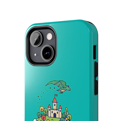 Floating Castle Dragon - Magical Fantasy Island - Phone Case