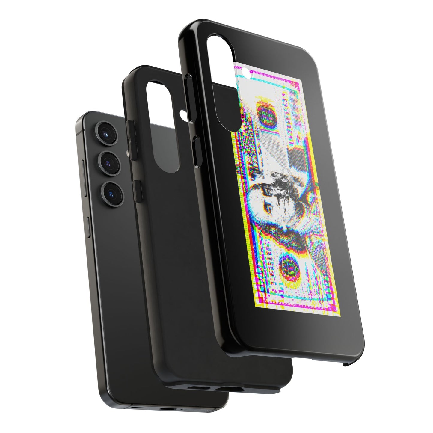 100 Dollars Bill - Neon Color Explosion - Phone Case