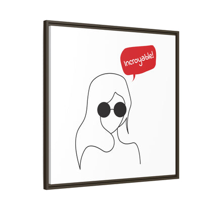 Incroyable Chic Girl - Framed Canvas