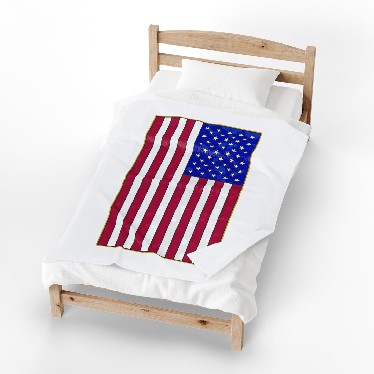 New Glory American Flag (Gold Edge Edition) - Plush Blanket