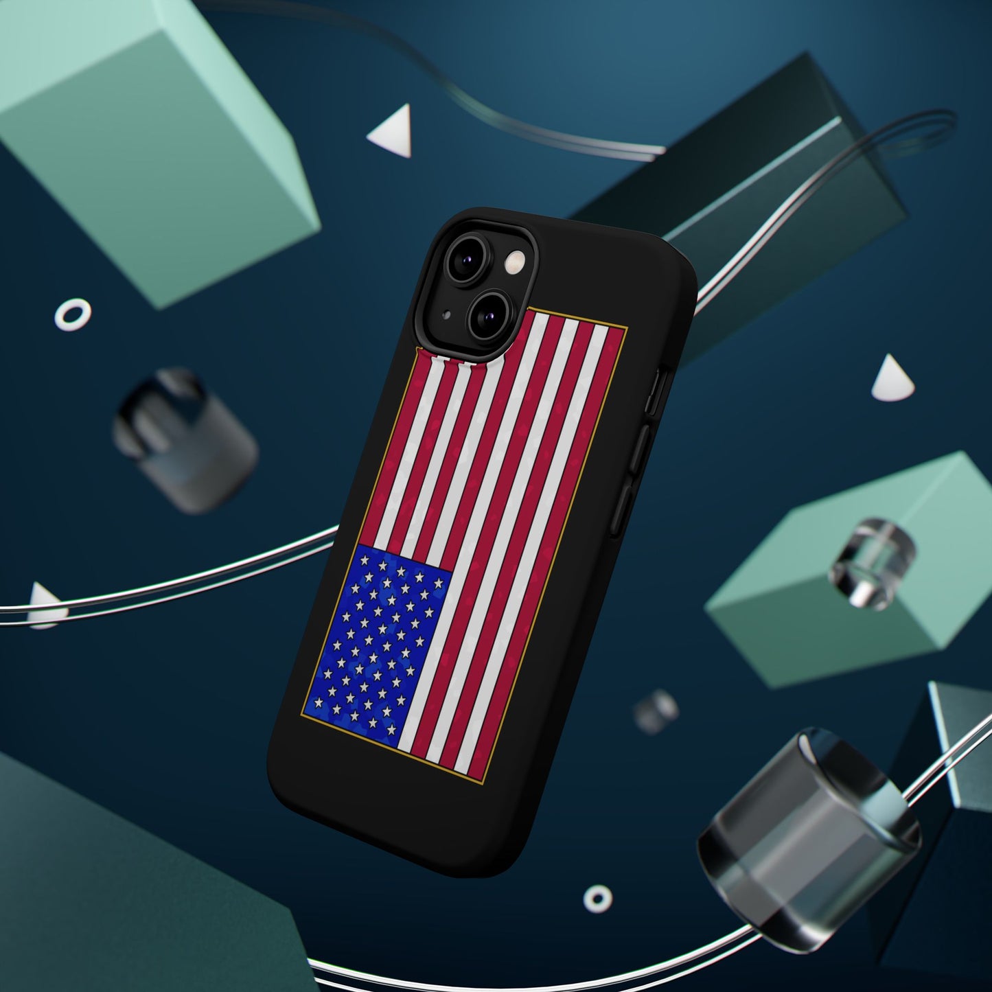 New Glory American Flag (Gold Edge Edition) - Magnetic Phone Case