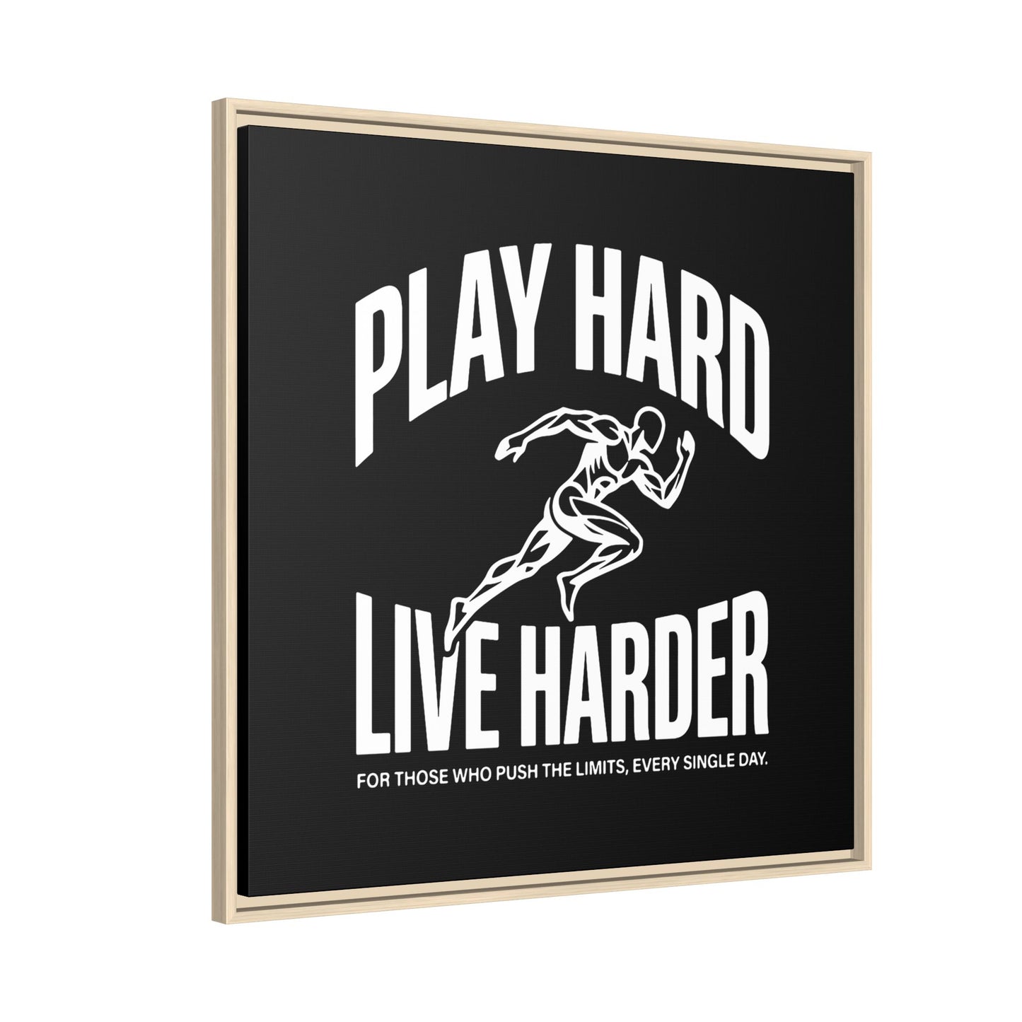 Play Hard / Live Harder - Framed Canvas