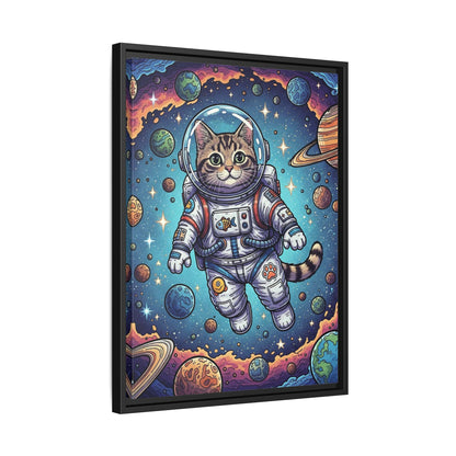 Astronaut Cat - Framed Canvas