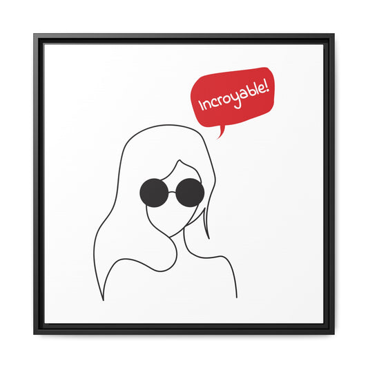 Incroyable Chic Girl - Framed Canvas