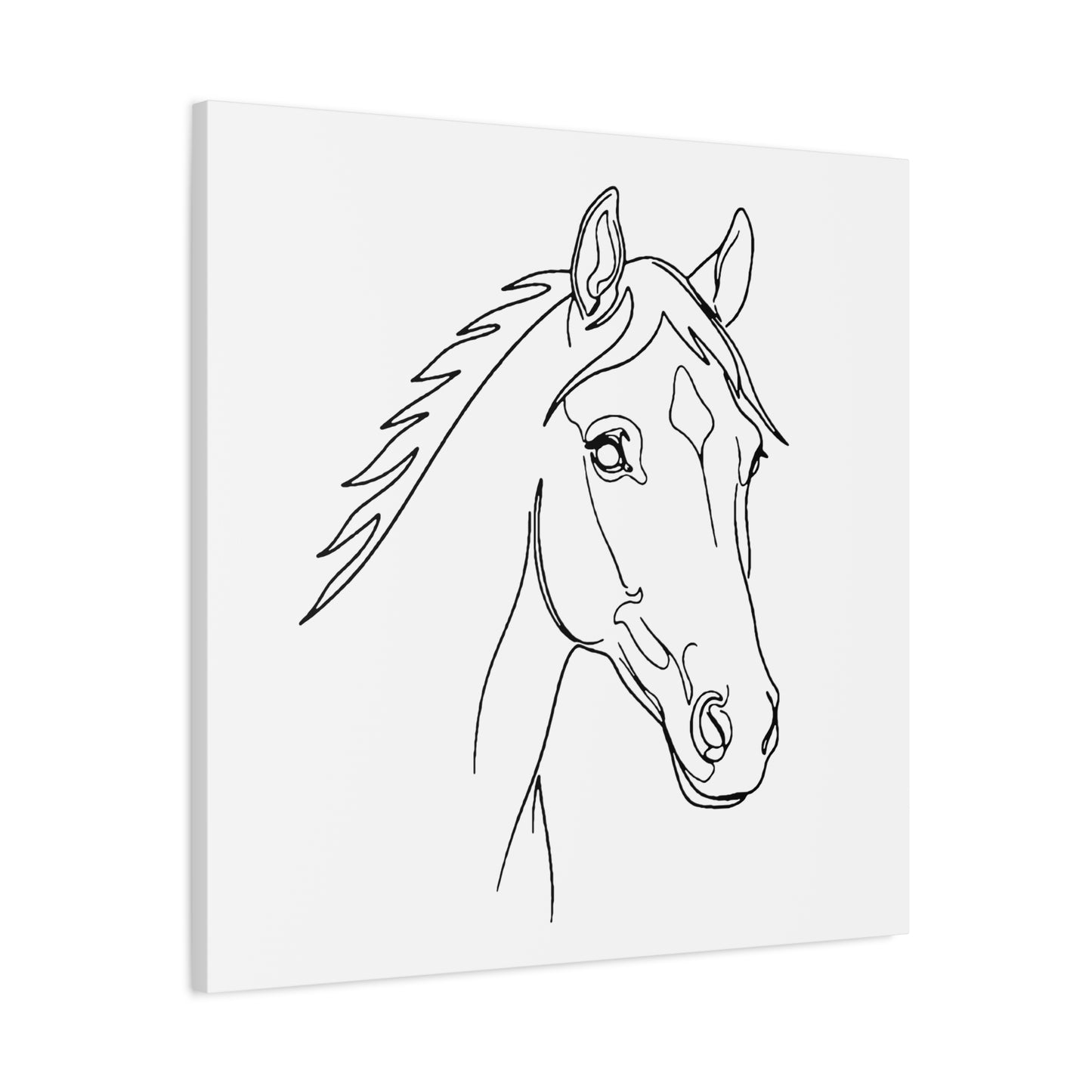 Horse Portrait Sketch - Canvas
