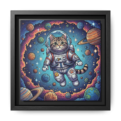 Astronaut Cat - Framed Canvas