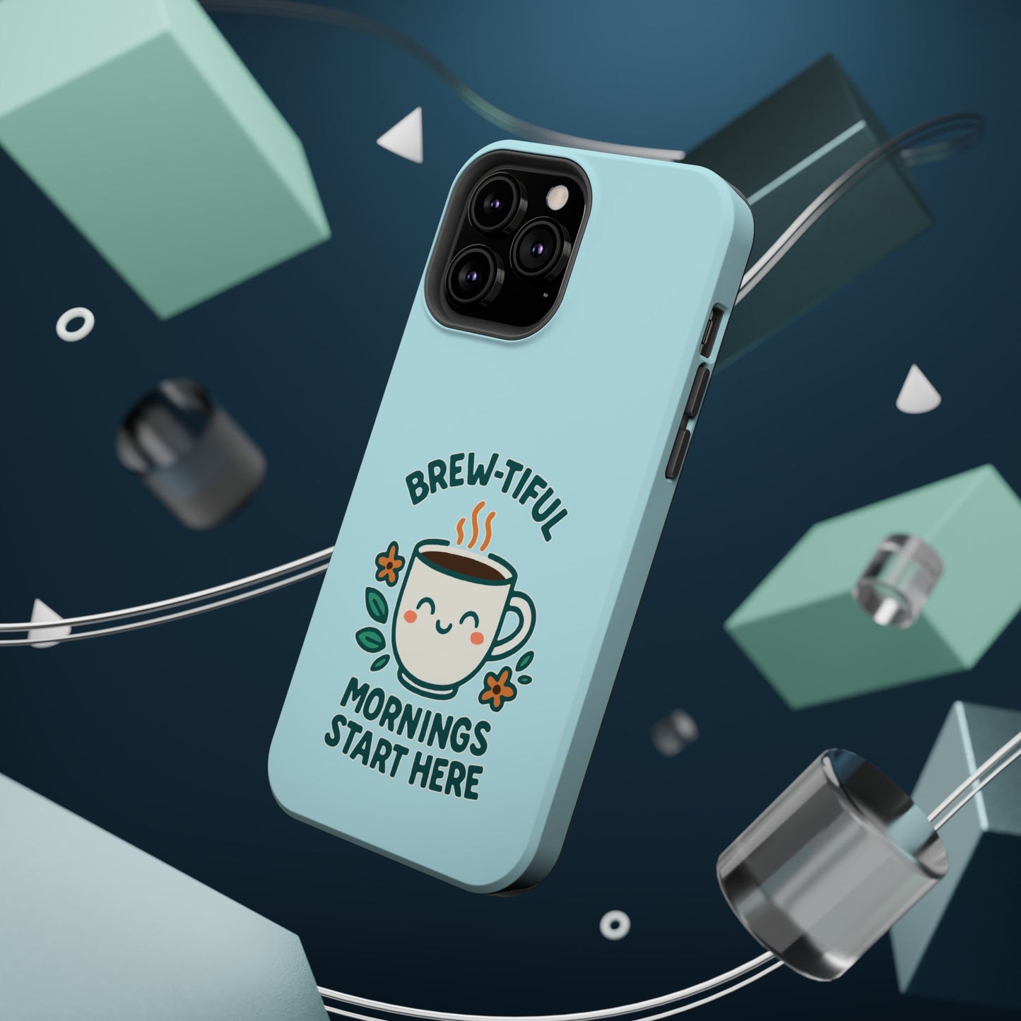 Brew-tiful Mornings Start Here - Magnetic Phone Case
