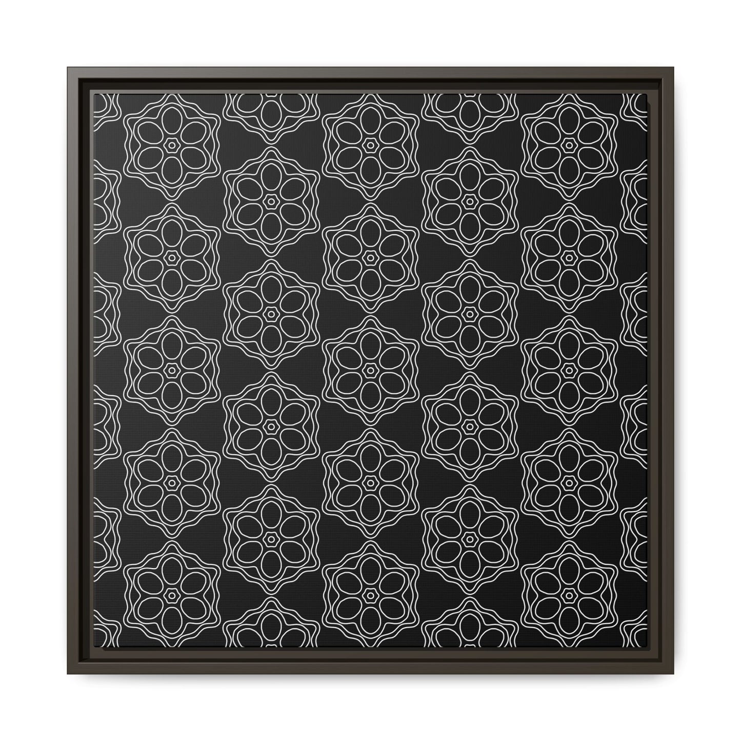 Geometric Sacred Flower - Framed Canvas