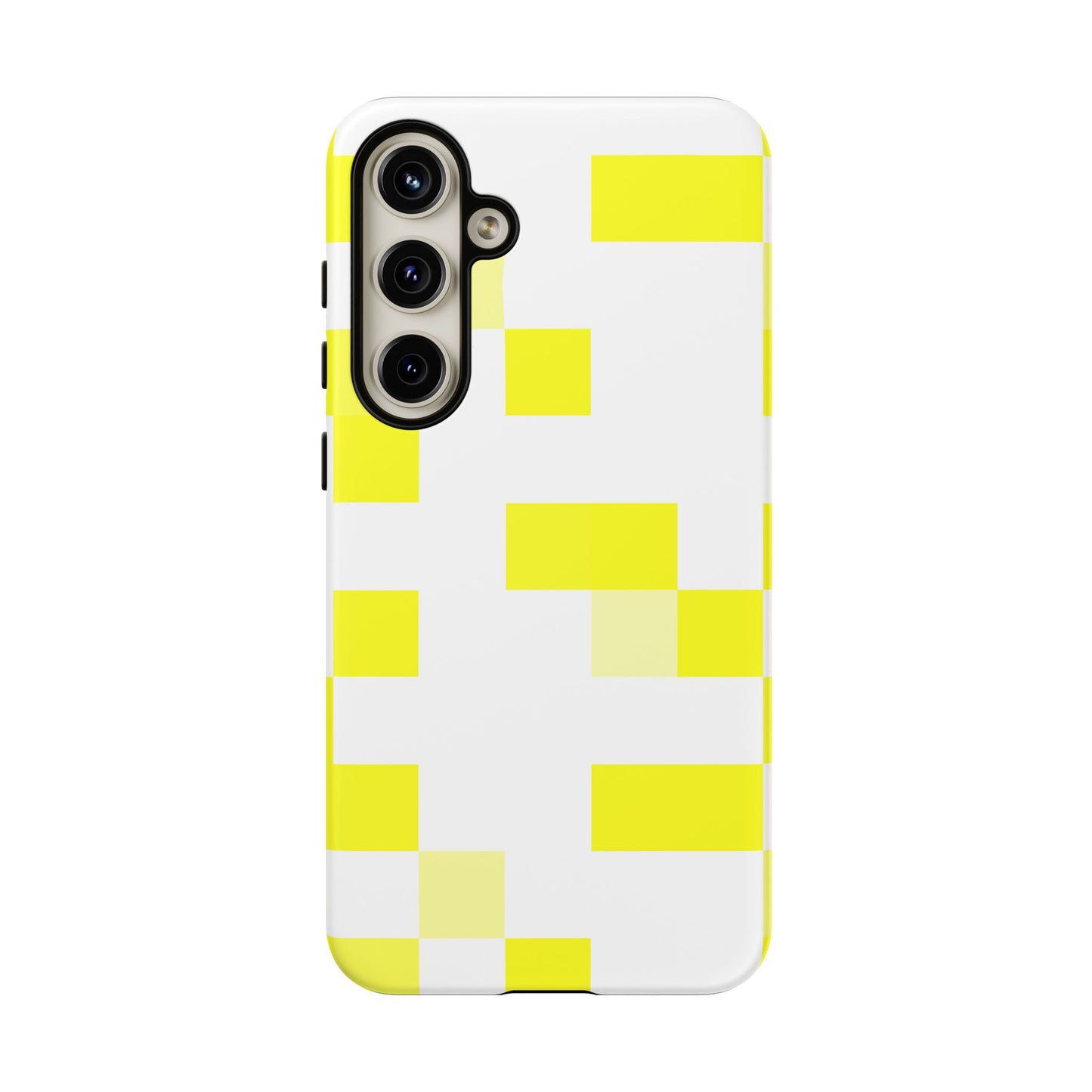 Yellow Pixel Grid -  Phone Case