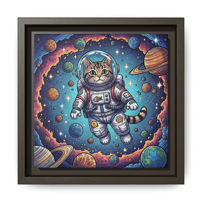 Astronaut Cat - Framed Canvas