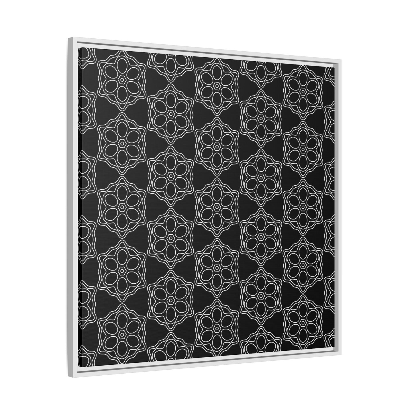 Geometric Sacred Flower - Framed Canvas