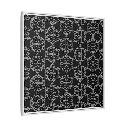 Geometric Sacred Flower - Framed Canvas