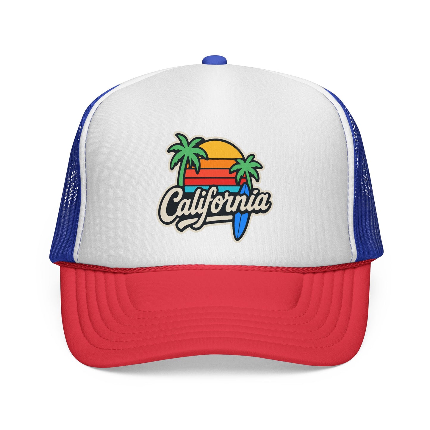 California Sunset Trucker Cap, Summer Hat, Beach Apparel, Gift for Him/Her, Fun Outdoor Accessory