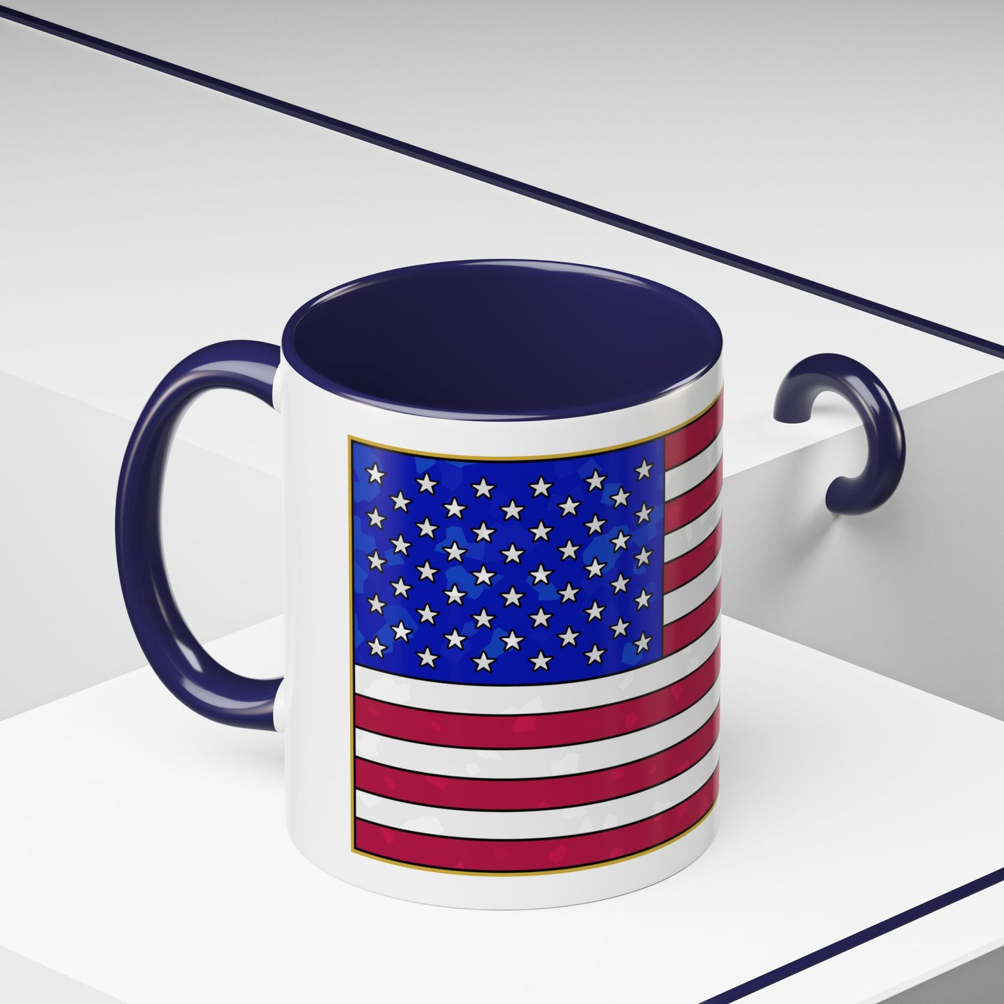 New Glory American Flag (Gold Edge Edition) - Color Accent Mug