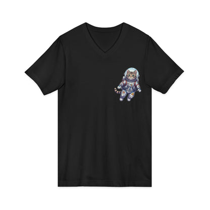 Astronaut Cat - V-Neck Tee