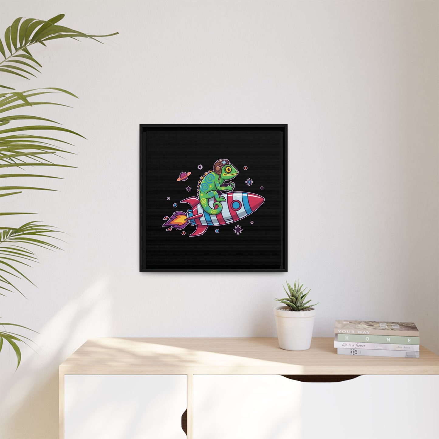 Cosmic Rider - Framed Canvas