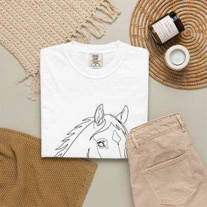 Horse Portrait Sketch - T‑Shirt