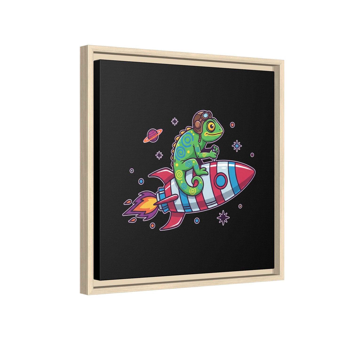 Cosmic Rider - Framed Canvas