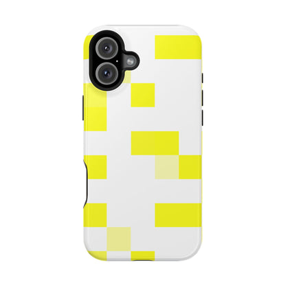 Yellow Pixel Grid -  Magnetic Phone Case