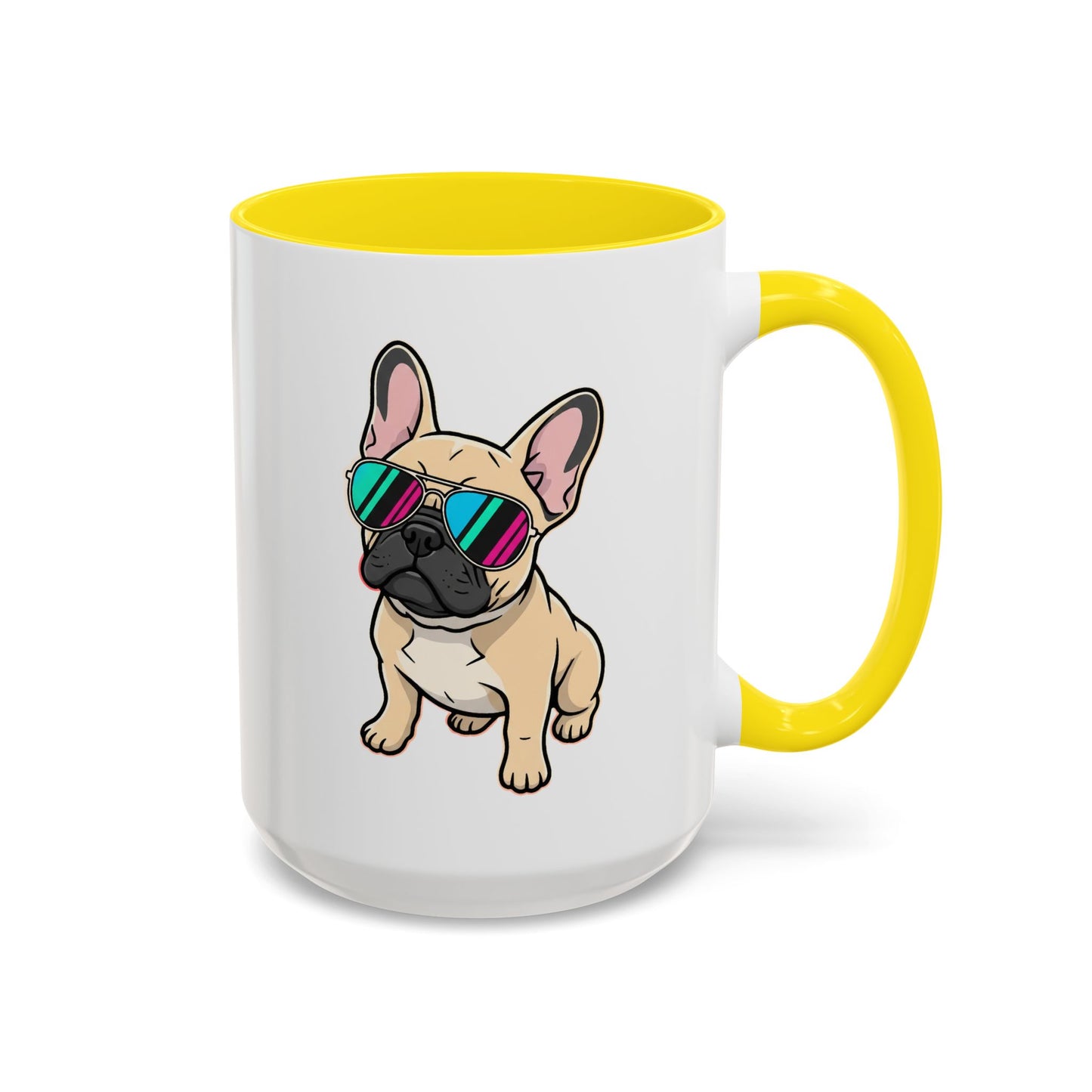 French Bulldog with Sunglasses - Color Accent Mug