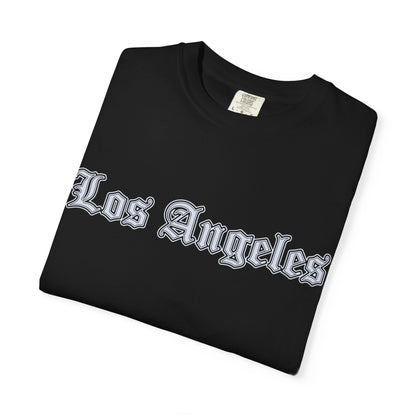 Los Angeles Vintage Garment-Dyed T-Shirt, Casual Wear, Street Style, Summer Fashion, Travel Souvenir, Gift for Her/Him - Silver Edition