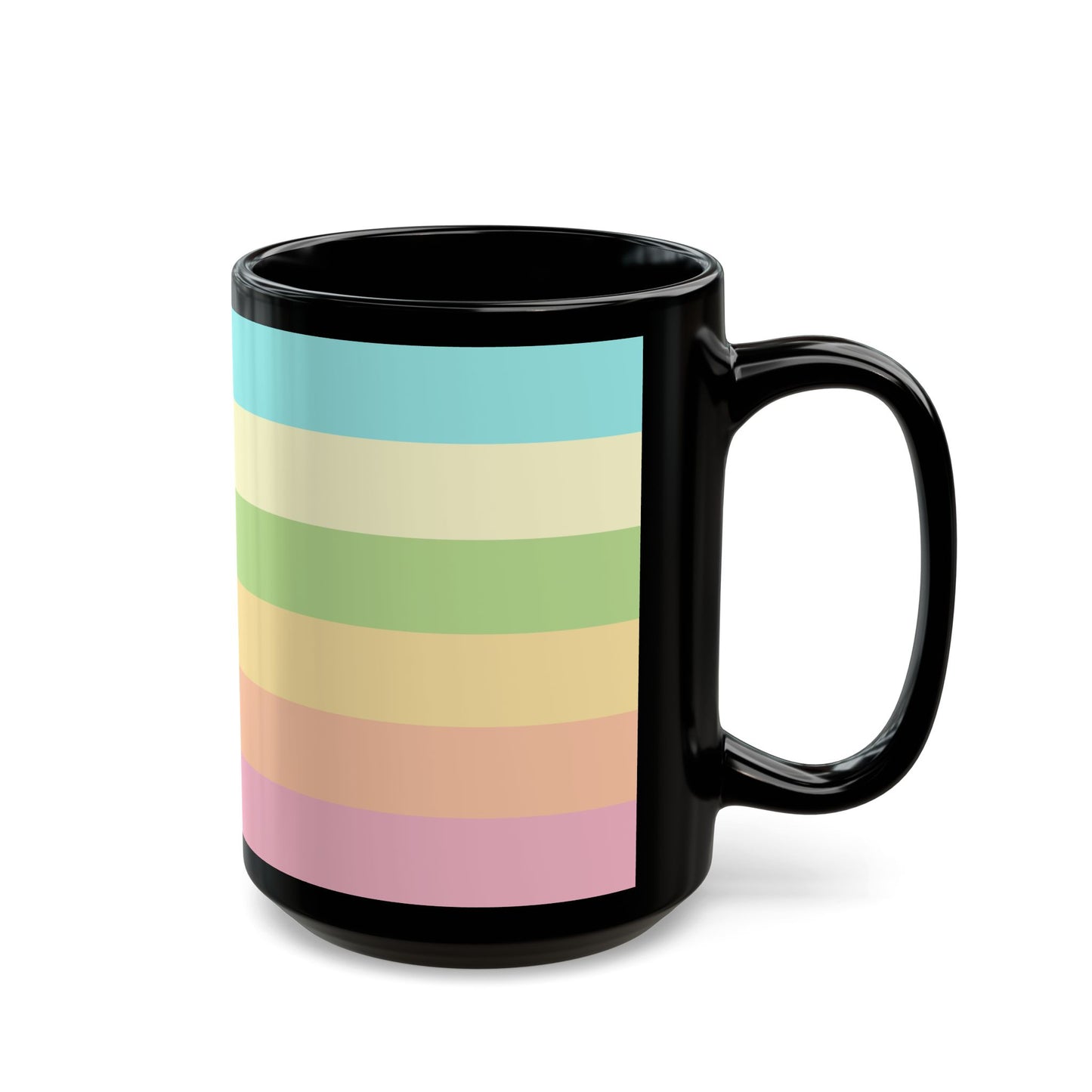 Pastel Stripes - Black Mug