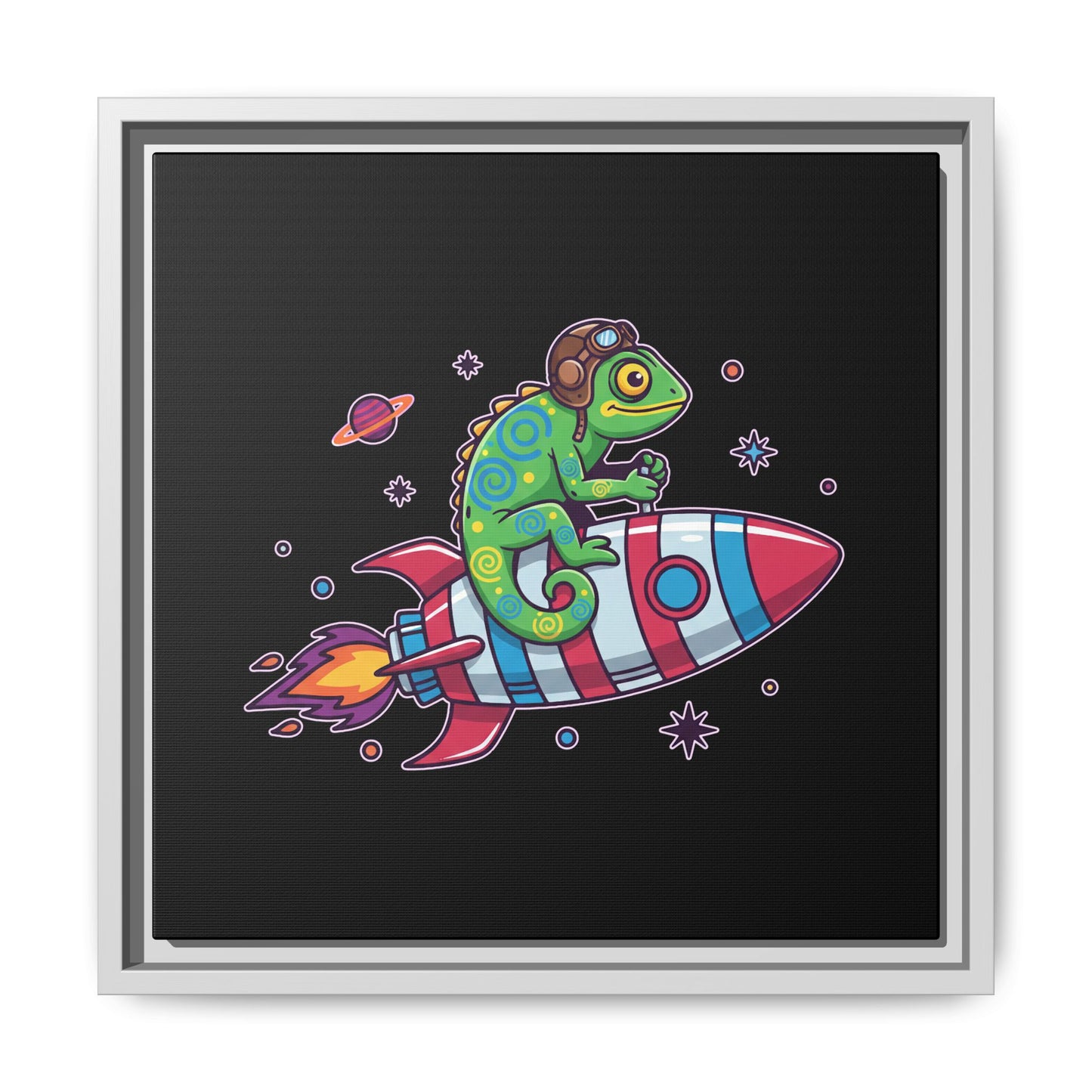 Cosmic Rider - Framed Canvas