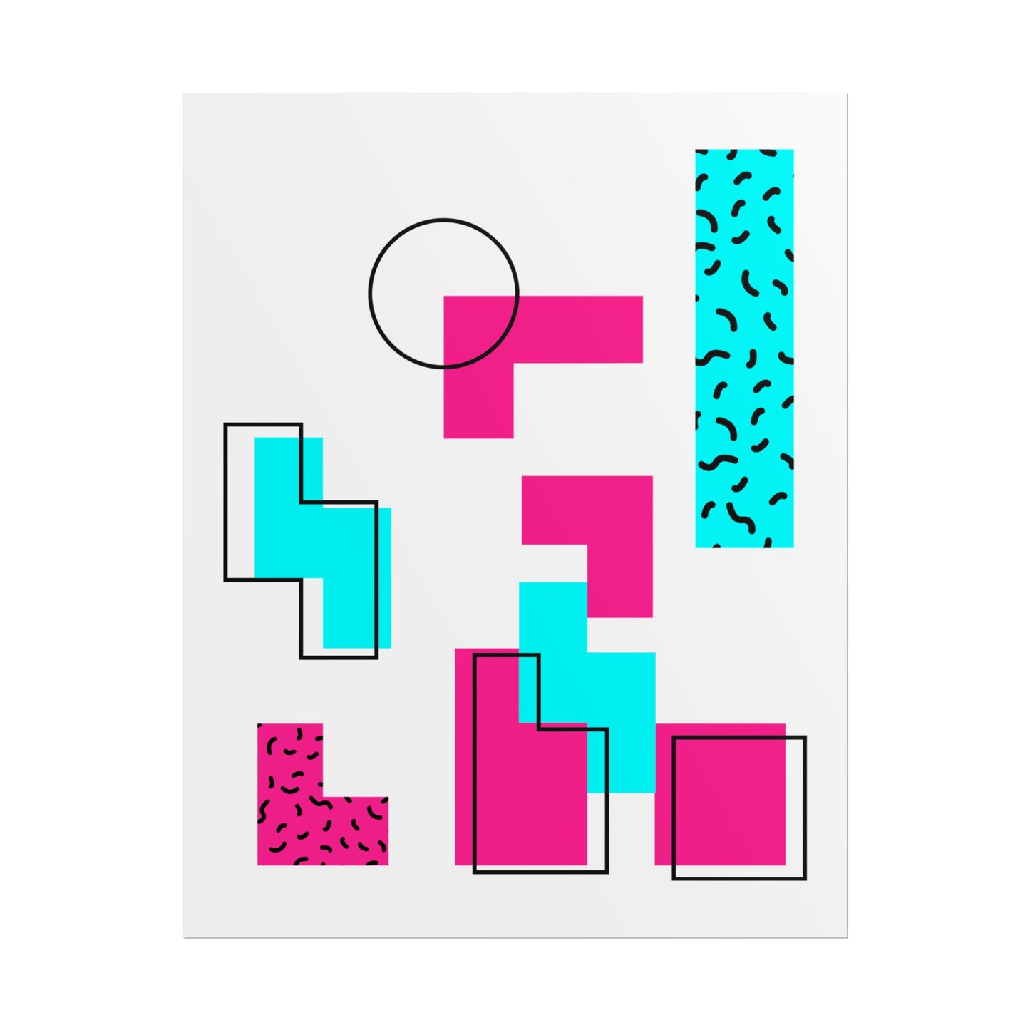 Retro Geometric Vibes - Poster