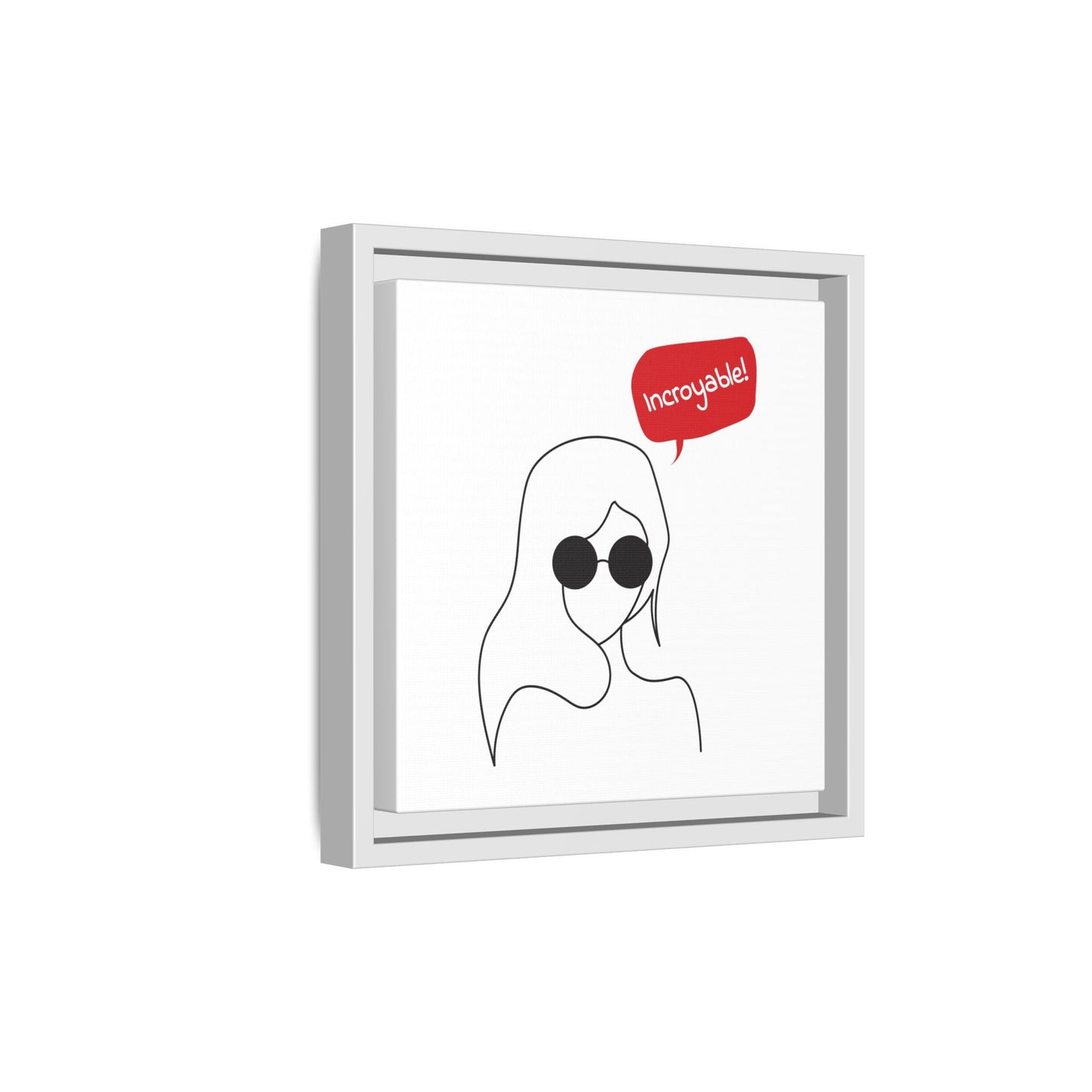 Incroyable Chic Girl - Framed Canvas