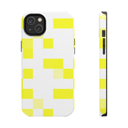 Yellow Pixel Grid -  Phone Case