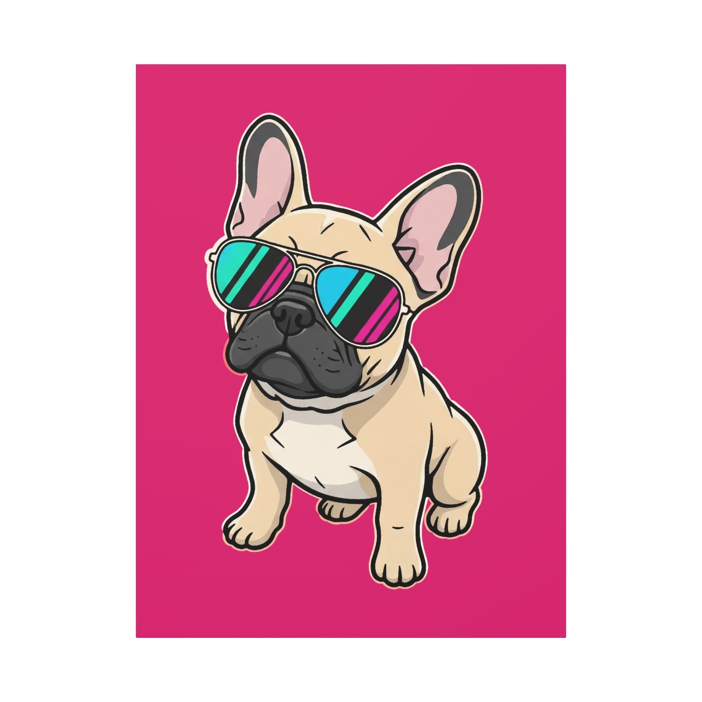 French Bulldog with Sunglasses - Canvas