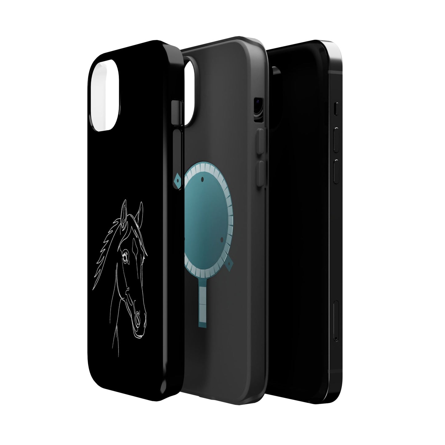 Horse Portrait Sketch - Magnetic Phone Case