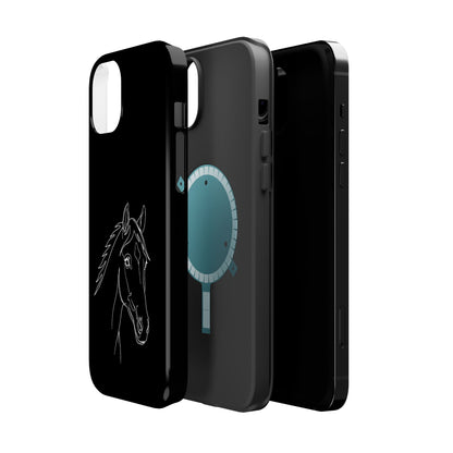 Horse Portrait Sketch - Magnetic Phone Case