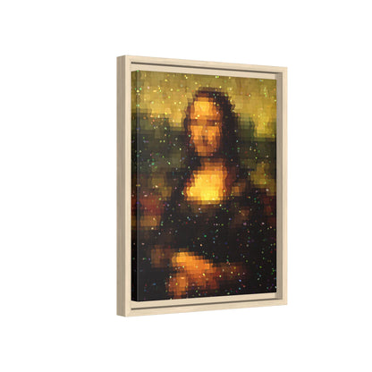 Pixel Muse — Silent Smile - Framed Canvas