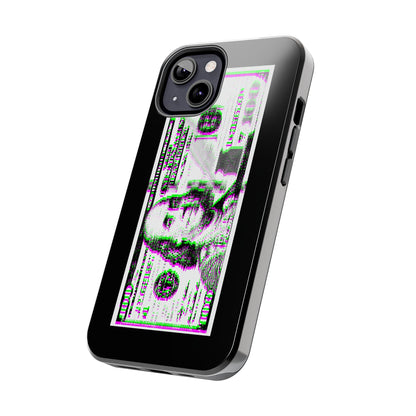 100 Dollars Bill - Green/Magenta Glitch - Phone Case
