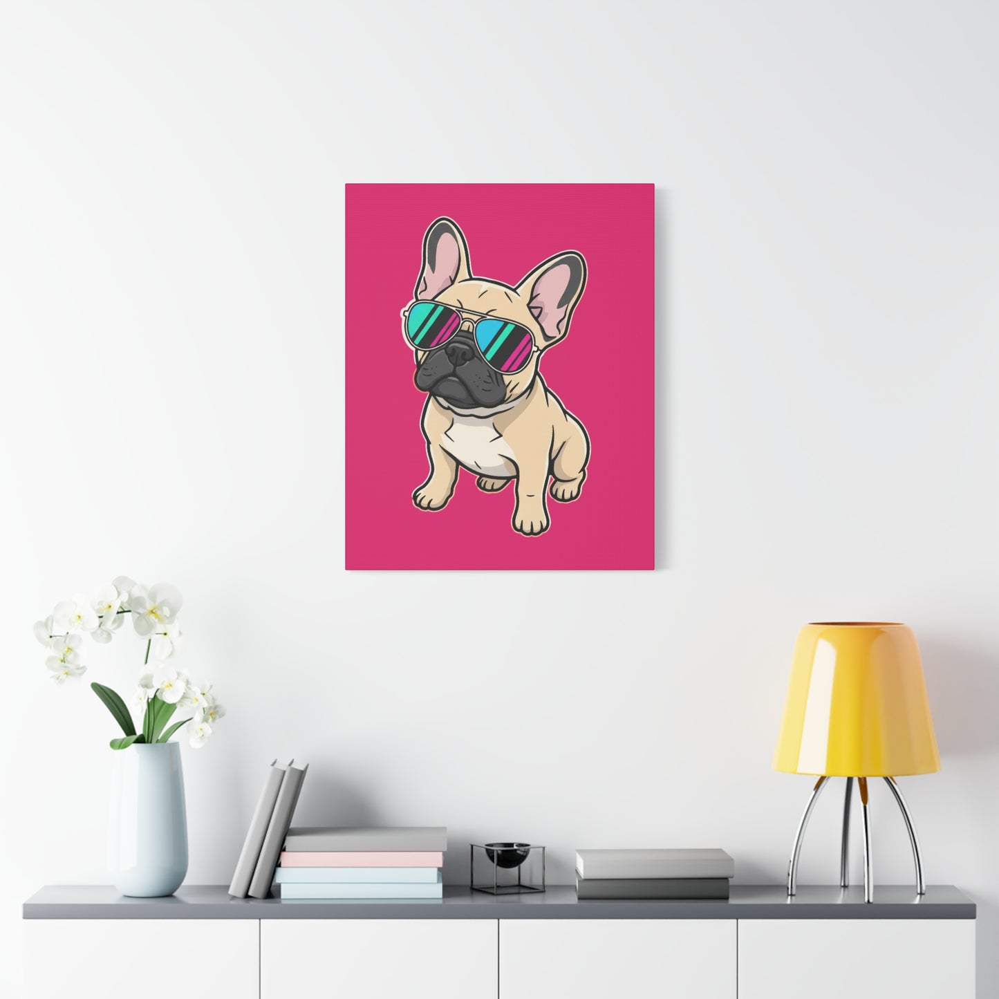 French Bulldog with Sunglasses - Canvas