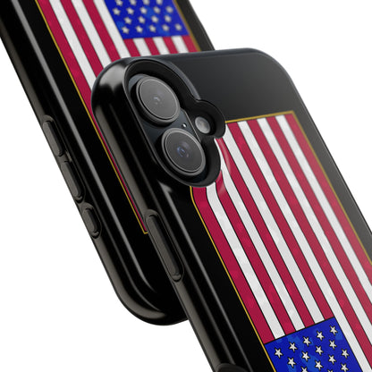 New Glory American Flag (Gold Edge Edition) - Magnetic Phone Case